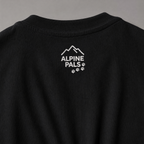 Black shirt with 'Alpine Pals' logo on a gray background