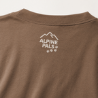 Espresso brown shirt with 'Alpine Pals' logo on a white background