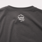 Graphite gray shirt with 'Alpine Pals' logo on a light gray background
