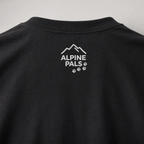 Black shirt with 'Alpine Pals' logo on a gray background
