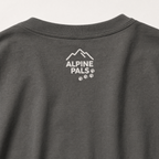 Pepper gray shirt with 'Alpine Pals' logo on a white background