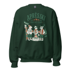 Forest green sweatshirt with 'Apres Ski Social Club' graphic.
