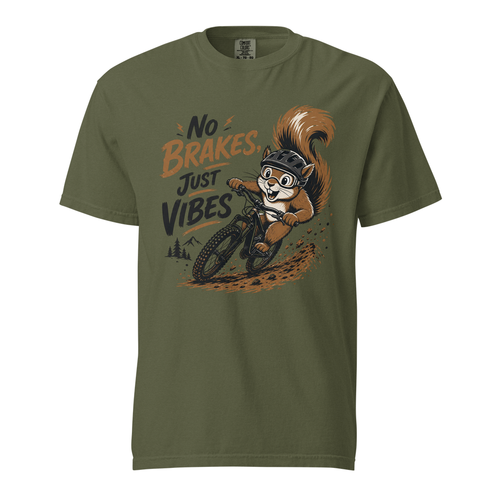 No Brakes Just Vibes Heavyweight Tee
